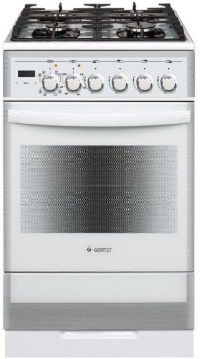 Плита комбинированная GEFEST 5502-03 0042 белый (конвекция,без крышки)