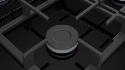 Поверхность газовая BOSCH POP6C6O92R черный (стекло, чугун, г/к, боковое управл) — фото 4