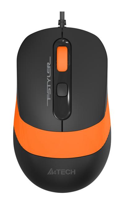 Мышь A4Tech Fstyler FM10 черный/оранжевый оптическая (1600dpi) USB (4but) — фото 1