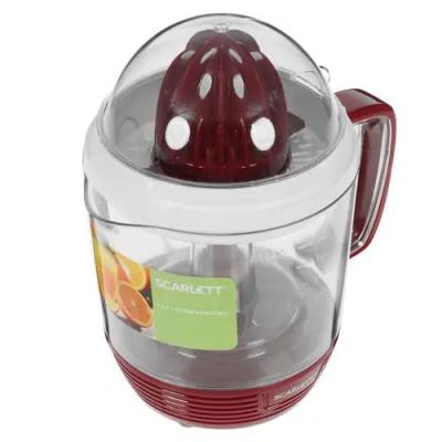 Соковыжималка SCARLETT SC-JE50C08 белый/красный для цитрусовых — фото 3