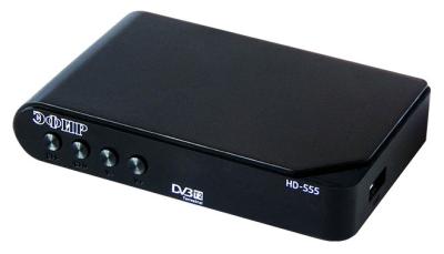 Цифровой ресивер DVB-T2 СИГНАЛ Эфир HD-555 черный — фото 1