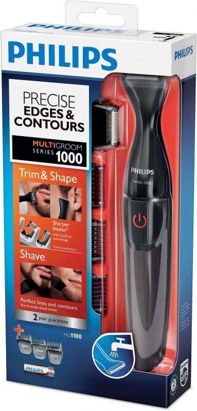 Триммер для бороды и усов PHILIPS MG1100/16 черный (насадок в компл:3шт) — фото 9