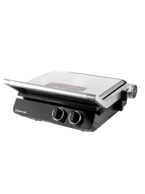 Электрогриль BRAYER BR2009  серебро/черный  [2000w /24,5*33см] — фото 1