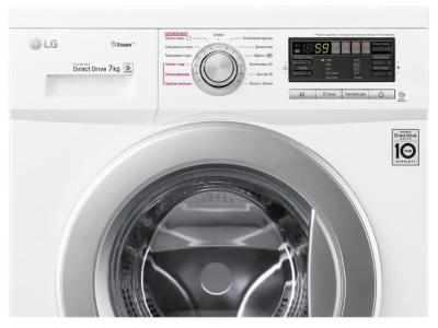 Стиральная машина фронтальная LG F1296HDS1 белый/серебро (пар) 7 кг — фото 5