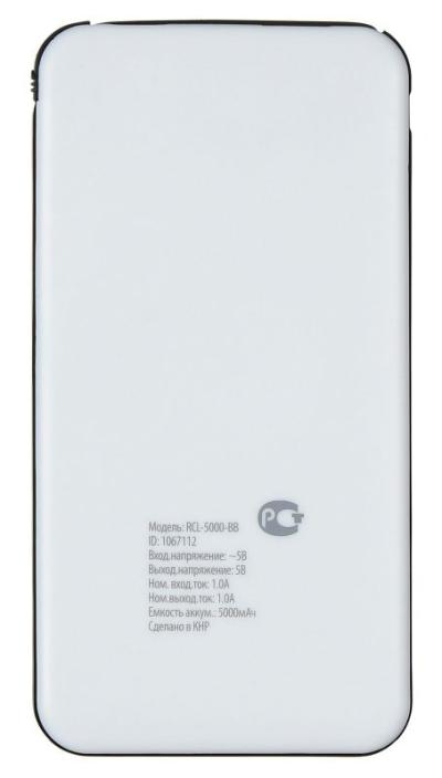 Мобильный аккумулятор BURO RCL-5000-BB Li-Pol 5000mAh 1A серый/черный 1xUSB — фото 3
