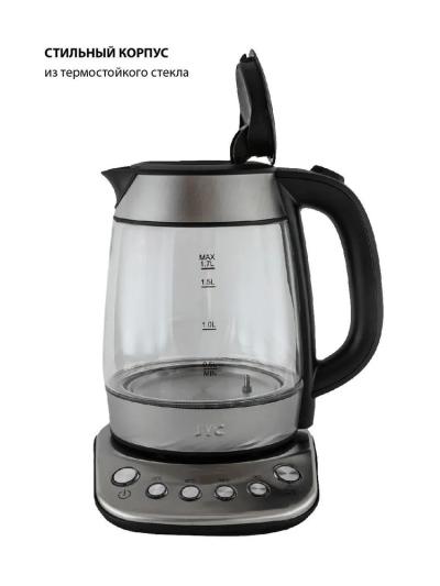 Чайник JVC JK-KE1825 черный/серебристый стекло — фото 2