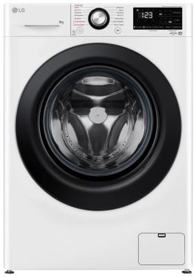 Стиральная машина фронтальная LG F2V3PS6W белый/черный (8кг, пар, дозагрузка, AIDD) — фото 1