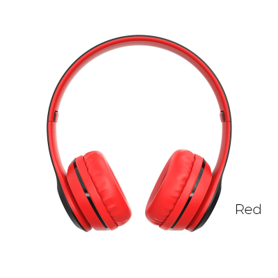 Наушники полноразмерные BOROFONE BO4, Charming rhyme, bluetooth, microSD, AUX, красный (6931474709899) — фото 2