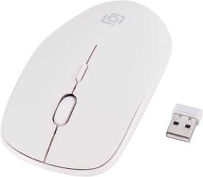 Комплект (клавиатура+мышь) OKLICK 240M, USB, беспроводной, белый — фото 24