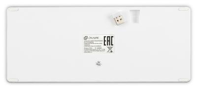 Клавиатура OKLICK 855S серебристый USB беспроводная BT/Radio slim Multimedia (1696464) — фото 5