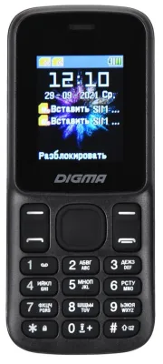 Телефон Digma A172 Linx 32Mb черный моноблок