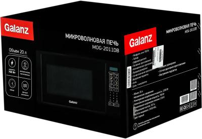 Микроволновая печь GALANZ MOG-2011DB черный  [700w /20л /сенсор /гриль] — фото 4