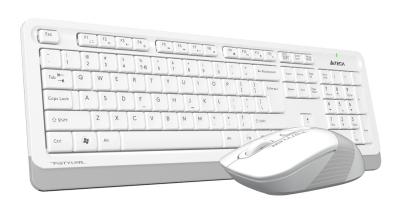 Клавиатура + мышь A4 Fstyler FG1010 клав:белый/серый мышь:белый/серый USB беспроводная Multimedia — фото 16