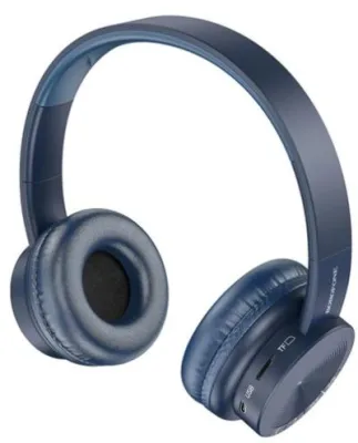 Наушники полноразмерные BOROFONE BO11 Maily, bluetooth, AUX, синий (6931474739254)