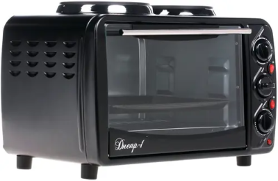 Мини-печь Великие Реки Днепр-1  (3300w /30л /2 КОНФОРКИ)  черный