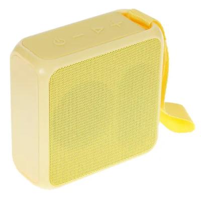 Портативная колонка TFN Bluetooth TWS Quadro, c функцией подключения 2х колонок к одному устройству, цвет: лимонный (TFN-BS03-01LE)