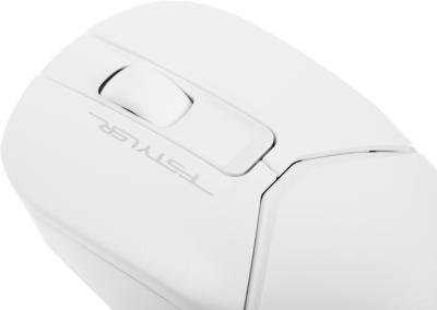 Мышь A4Tech Fstyler FB12 белый оптическая (1200dpi) беспроводная BT/Radio USB (3but) (FB12 WHITE) — фото 4