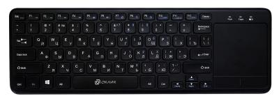 Клавиатура OKLICK 830ST черный USB беспроводная slim Multimedia Touch