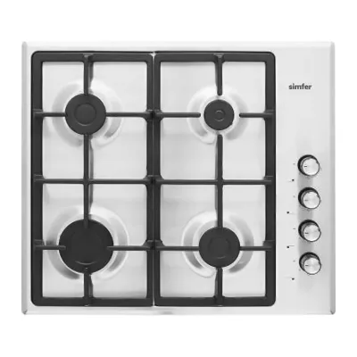 Поверхность газовая Simfer H60Q40M572 нержавеющая сталь (чугун, г/к)