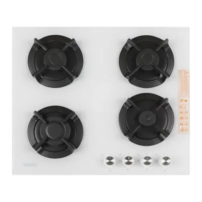 Поверхность газовая Simfer H60N40W416 белый (стекло, чугун)