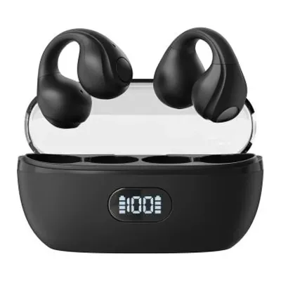 Наушники TWS BREAKING BT-04 Clips, LED, Bluetooth 5.3 черный (25537)