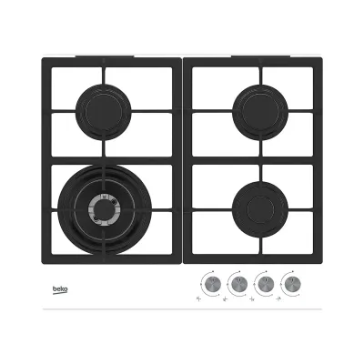Поверхность газовая Beko HILW64225SW белый (стекло, чугун, г/к)