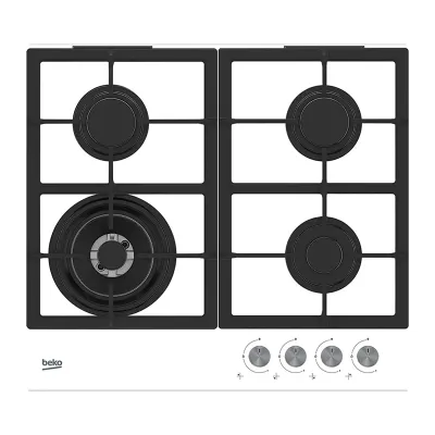 Поверхность газовая Beko HILW64225SW белый (стекло, чугун, г/к)