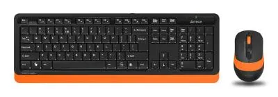 Клавиатура + мышь A4 Fstyler FG1010 клав:черный/оранжевый мышь:черный/оранжевый USB беспроводная Multimedia