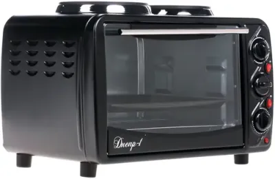 Мини-печь Великие Реки Днепр-1  (3300w /30л /2 КОНФОРКИ)  черный