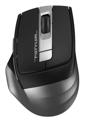 Мышь A4 Fstyler FG35 серый/черный оптическая (2000dpi) беспроводная USB (6but)