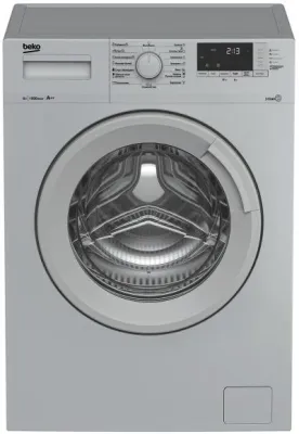 Стиральная машина фронтальная Beko WSRE6512ZSS серебристый (пар)