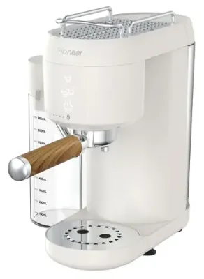 Кофеварка рожковая PIONEER CMA019 white (1400 Вт, 1 л)