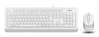 Клавиатура + мышь A4 Fstyler F1010 клав:белый/серый мышь:белый/серый USB Multimedia