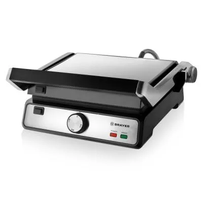 Электрогриль BRAYER BR2002  черный сталь  [2000w /29*26см]