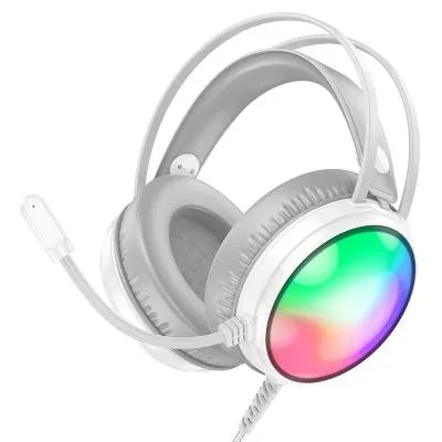 Наушники с микрофоном BOROFONE BO108 Flame, USB+Jack 3.5mm, цвет: белый (1/30) [6941991105920]