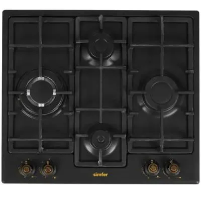 Поверхность газовая SIMFER H60V41L597 черный/бронза (ромб, ретро, чугун, г/к)