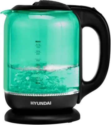 Чайник HYUNDAI HYK-G2807 бирюзовый стекло