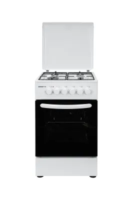Плита комбинированная KRAFT KF-FSK5302EW белый  [щиток /сталь]