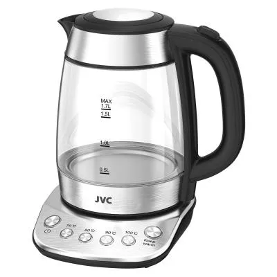 Чайник JVC JK-KE1825 черный/серебристый стекло