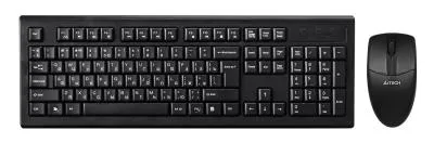 Клавиатура + мышь A4 3100N черный USB беспроводная