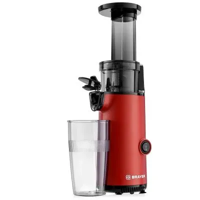 Соковыжималка шнековая BRAYER BR1706 черный/красный (130 w)