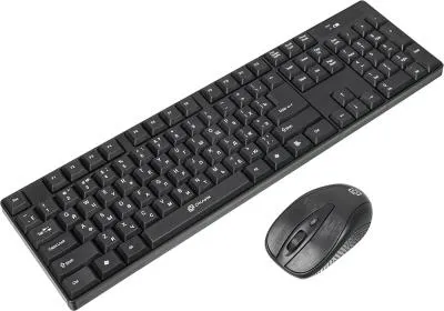 Клавиатура + мышь OKLICK 210M черный USB беспроводная
