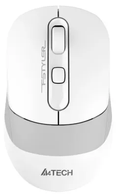 Мышь A4Tech Fstyler FB10C белый/серый оптическая (2400dpi) беспроводная BT/Radio USB (4but) (FB10C GRAYISH WHITE)