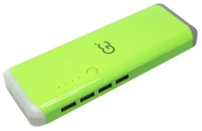 Мобильный аккумулятор GC  GP-10.0 GN (Green) 4 USB с LED фонариком