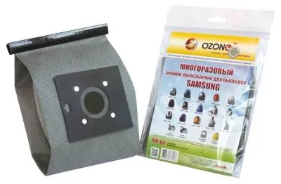 Пылесборник OZONE MX-04 для пылесоса SAMSUNG многоразовый, синтетика (тип оригинального мешка: VP-95.)
