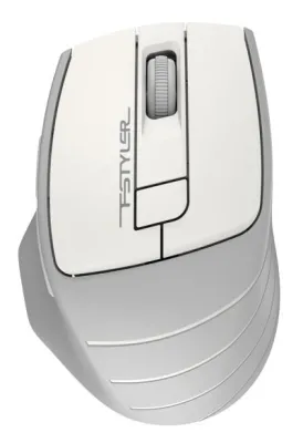 Мышь A4Tech Fstyler FG30S белый/серый оптическая (2000dpi) silent беспроводная USB (6but)