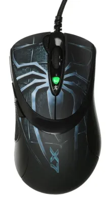 Мышь A4 Oscar Editor XL-747H рисунок/голубой лазерная (3600dpi) USB игровая (6but)