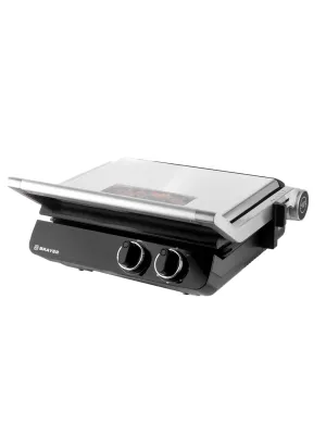 Электрогриль BRAYER BR2009  серебро/черный  [2000w /24,5*33см]