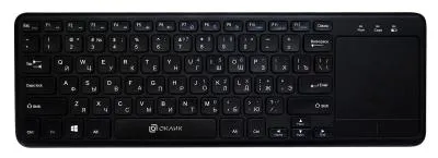 Клавиатура OKLICK 830ST черный USB беспроводная slim Multimedia Touch