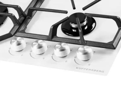 Поверхность газовая KUPPERSBERG FG 62 W белый (стекло, чугун, WOK) — фото 3